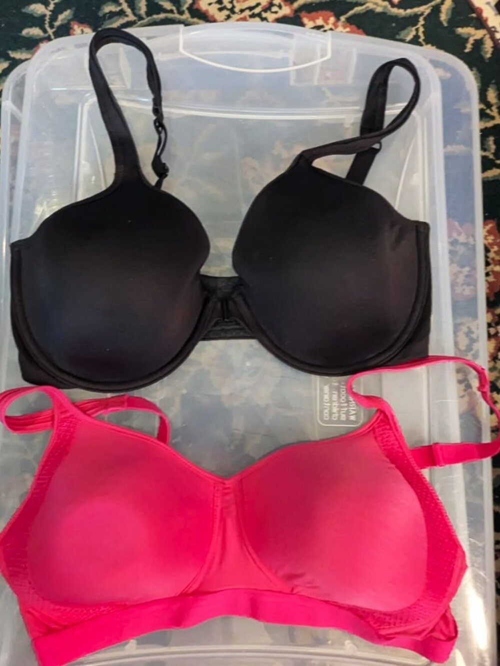 TWO brand new Hanes brand Ultra Soft Lightly Padded Bras SIZE 36D / Large